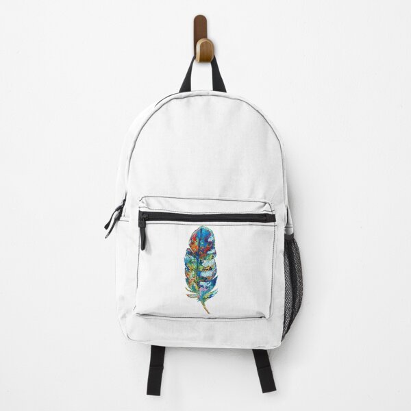Item preview, Colorful Feather On White One designed and sold by Sharon Cummings Art.