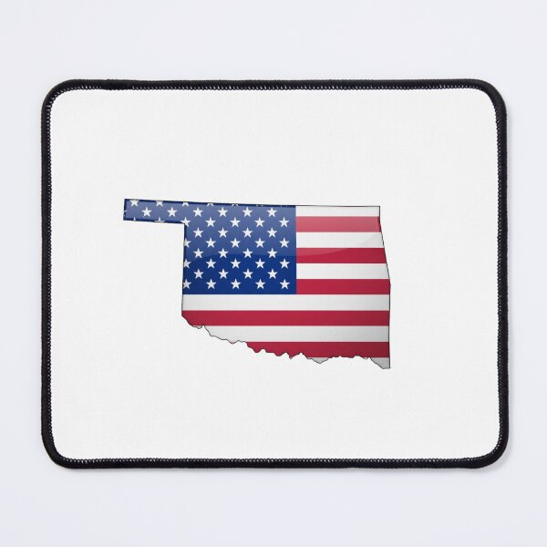 Item preview, Oklahoma Stars & Stripes State Silhouette – Distressed Americana designed and sold by Paper Drip.