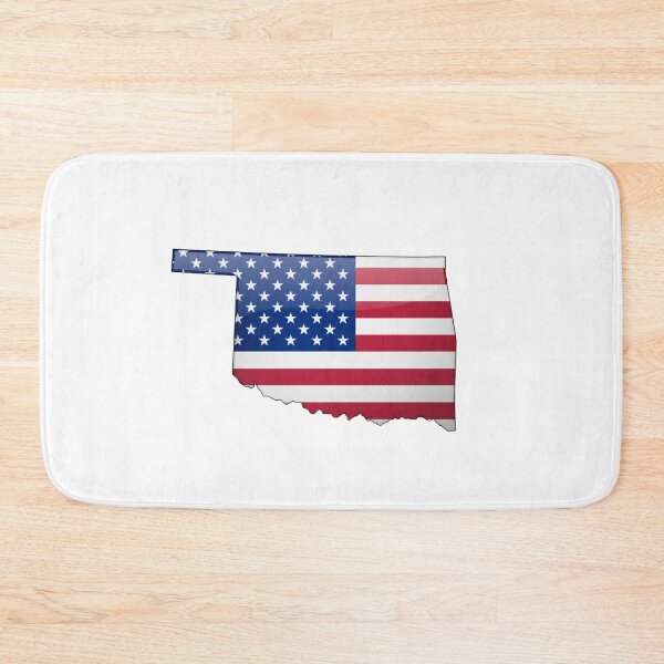Item preview, Oklahoma Stars & Stripes State Silhouette – Distressed Americana designed and sold by Paper Drip.