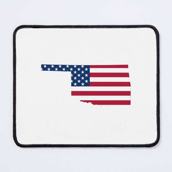 Item preview, Oklahoma Stars & Stripes State Silhouette – Distressed Americana designed and sold by Paper Drip.