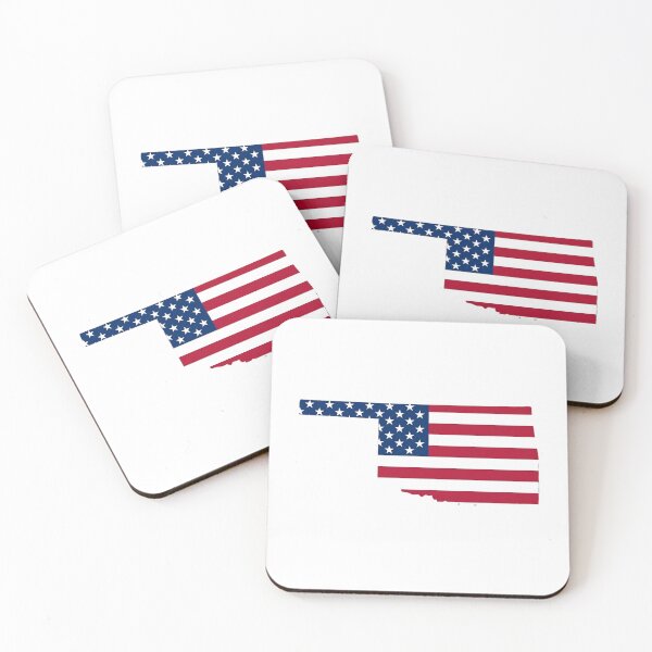 Item preview, Oklahoma Stars & Stripes State Silhouette – Distressed Americana designed and sold by Paper Drip.