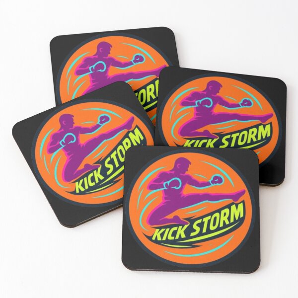 Item preview, Kick Storm – Kickboxing Design | Martial Arts, Combat Training & Fighter designed and sold by Typologystudios.