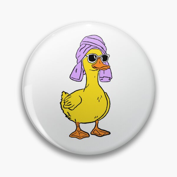 Item preview, Yellow duck purple towel  designed and sold by PhDoodles.