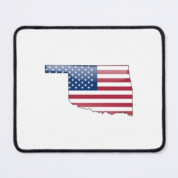 Item preview, Oklahoma Stars & Stripes State Silhouette – Distressed Americana designed and sold by Paper Drip.