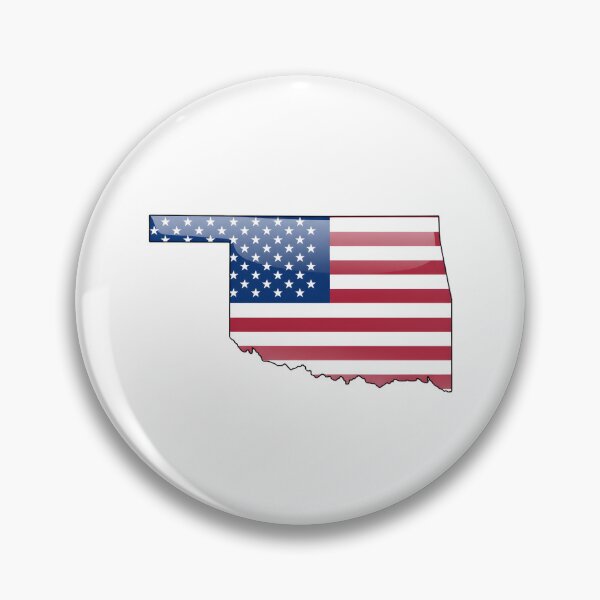 Item preview, Oklahoma Stars & Stripes State Silhouette – Distressed Americana designed and sold by Paper Drip.