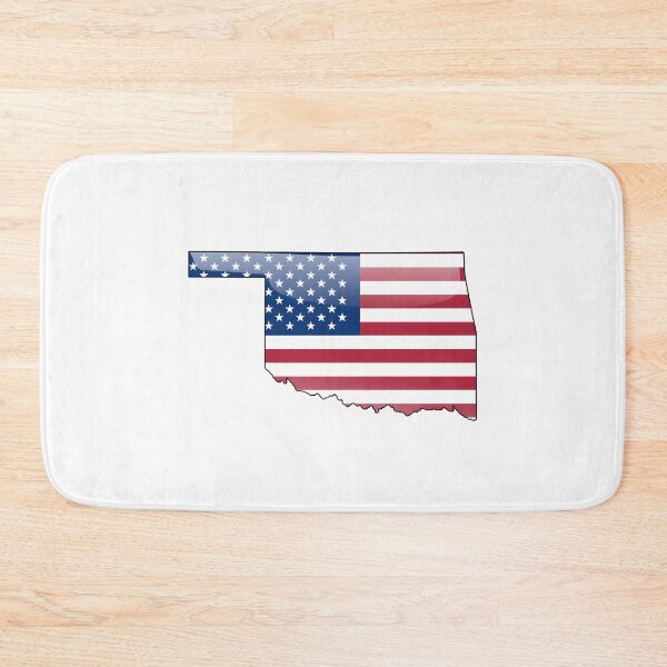 Item preview, Oklahoma Stars & Stripes State Silhouette – Distressed Americana designed and sold by Paper Drip.