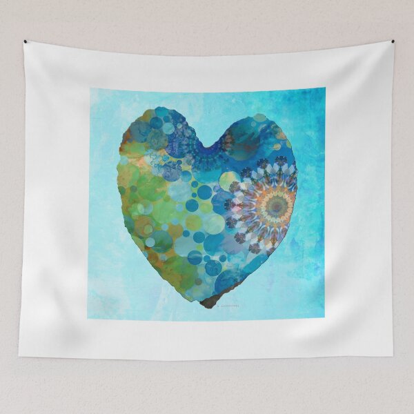 Item preview, Enchanted Blue Heart Art One designed and sold by Sharon Cummings Art.