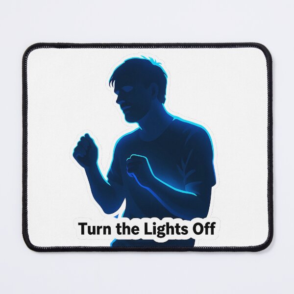 Item preview, Turn the Lights Off – Vibey Blue Silhouette Meme Design designed and sold by increlon.