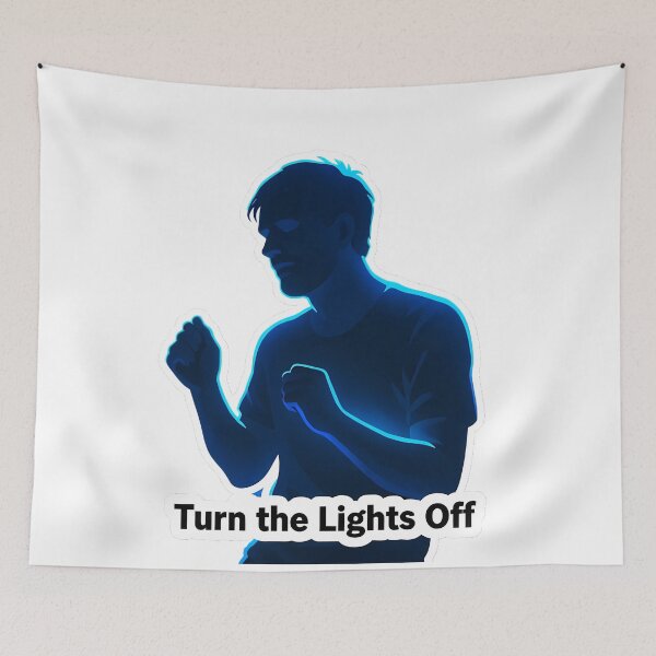 Item preview, Turn the Lights Off – Vibey Blue Silhouette Meme Design designed and sold by increlon.