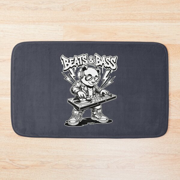 Item preview, Beats & Bass DJ Panda – Black & White Streetwear designed and sold by shmupod.