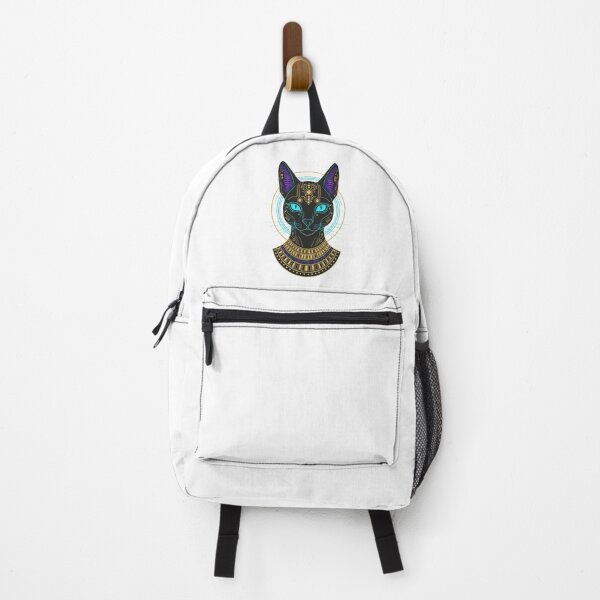 Item preview, Cyber Bastet - Futuristic Egyptian Cat Neon Goddess designed and sold by TheNileLoom.