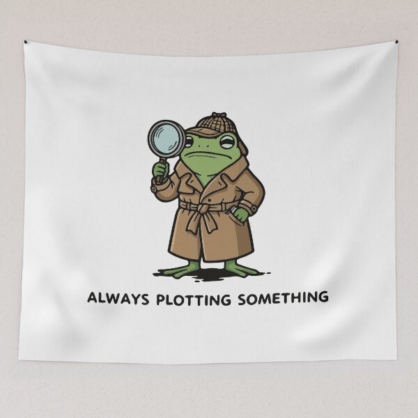 Item preview, Funny Detective Frog Mystery Writer True Crime Fan designed and sold by Floomart.