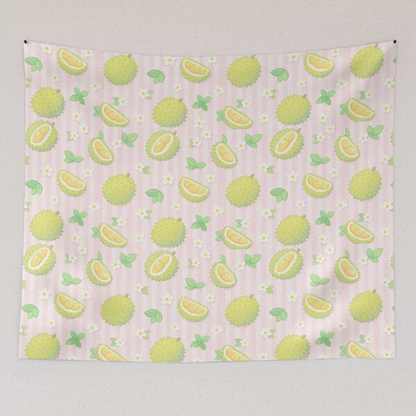 Item preview, Durian Fruit Pattern on Soft Pastel Background designed and sold by juthamas8426.