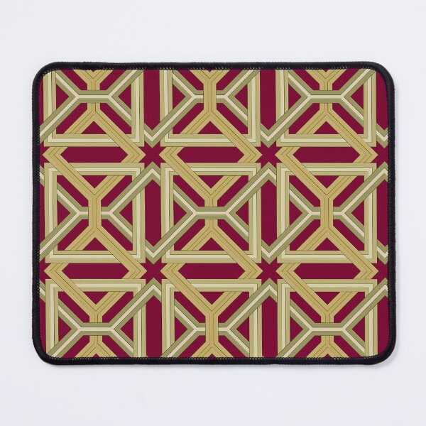 Item preview, Raised arabesque style design in burgundy and gold designed and sold by ChimaHome.