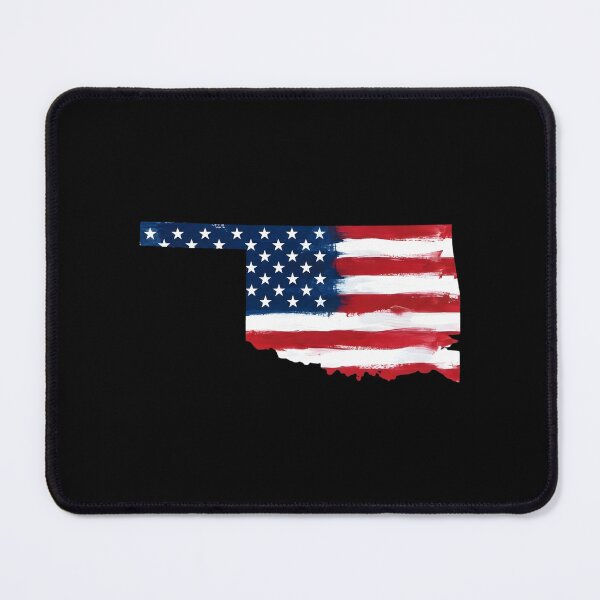 Item preview, Oklahoma Stars & Stripes State Silhouette – Distressed Americana designed and sold by Paper Drip.