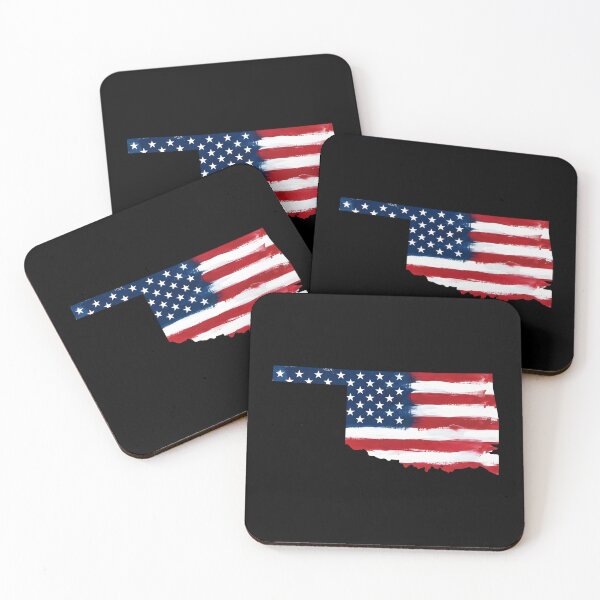 Item preview, Oklahoma Stars & Stripes State Silhouette – Distressed Americana designed and sold by Paper Drip.