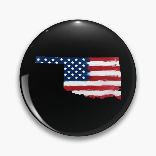 Item preview, Oklahoma Stars & Stripes State Silhouette – Distressed Americana designed and sold by Paper Drip.