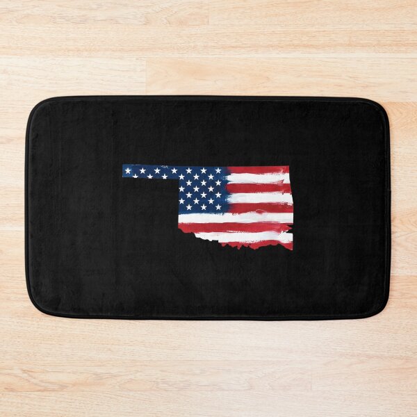 Item preview, Oklahoma Stars & Stripes State Silhouette – Distressed Americana designed and sold by Paper Drip.