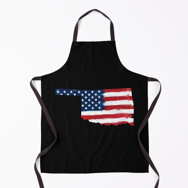 Item preview, Oklahoma Stars & Stripes State Silhouette – Distressed Americana designed and sold by Paper Drip.