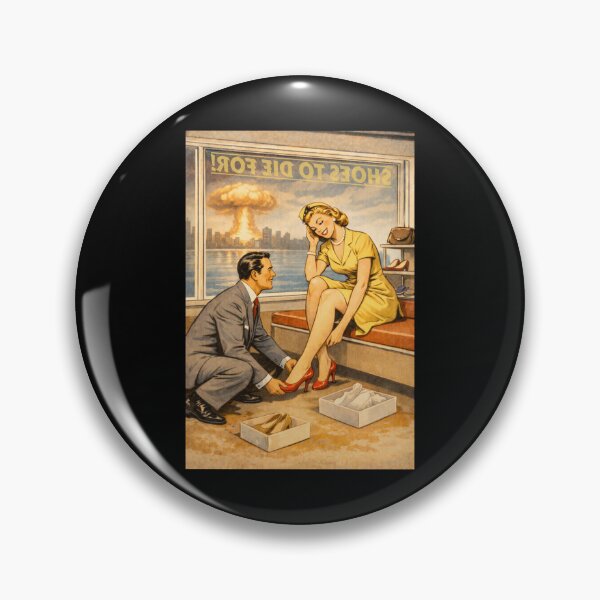 Item preview, 1950s Atomic Bomb Consumerism Humor - Shoes To Die For! designed and sold by Maljonic.