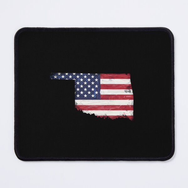 Item preview, Oklahoma Stars & Stripes State Silhouette – Distressed Americana designed and sold by Paper Drip.