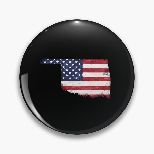 Item preview, Oklahoma Stars & Stripes State Silhouette – Distressed Americana designed and sold by Paper Drip.