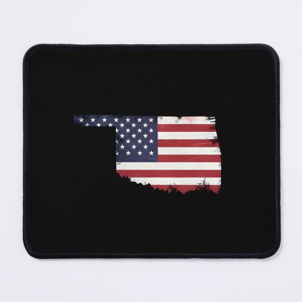 Item preview, Oklahoma Stars & Stripes State Silhouette – Distressed Americana designed and sold by Paper Drip.