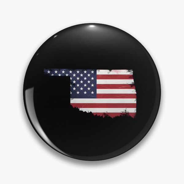 Item preview, Oklahoma Stars & Stripes State Silhouette – Distressed Americana designed and sold by Paper Drip.
