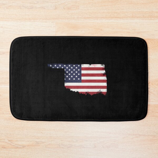 Item preview, Oklahoma Stars & Stripes State Silhouette – Distressed Americana designed and sold by Paper Drip.
