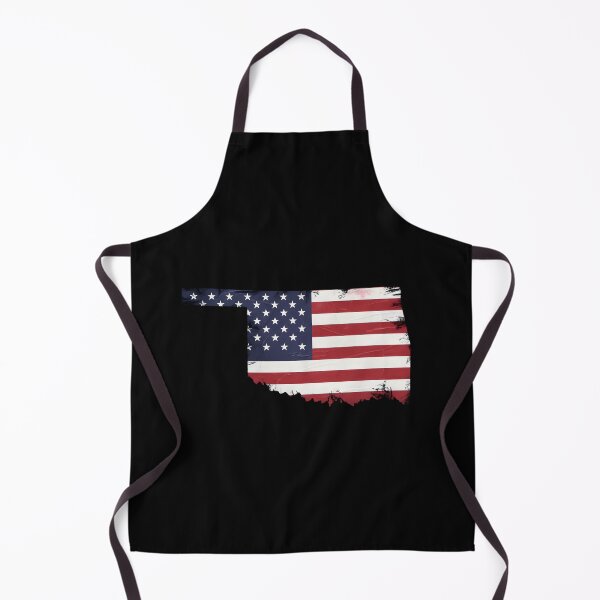 Item preview, Oklahoma Stars & Stripes State Silhouette – Distressed Americana designed and sold by Paper Drip.