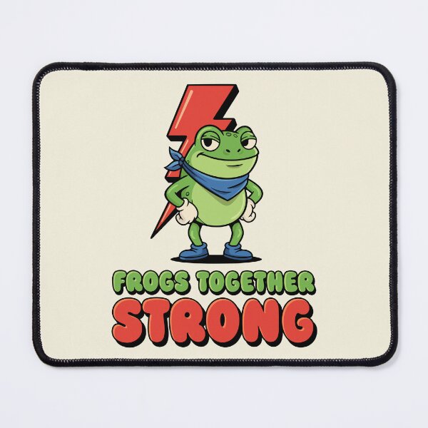 Item preview, Frogs Together Strong Retro Hero designed and sold by LinaValearte.