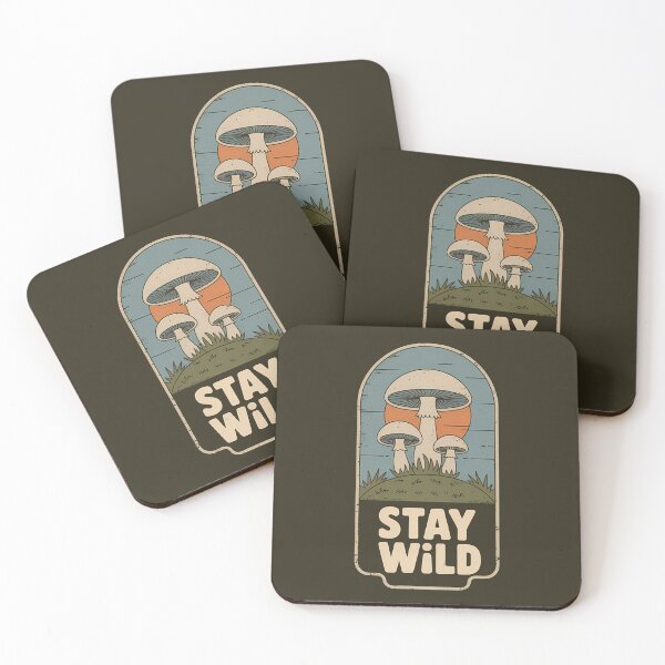 Item preview, Stay Wild - mushroom design outdoor hobby lovers designed and sold by Fantasy Cache.