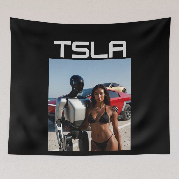 Item preview, Tesla humanoid robot art designed and sold by TEEJAMBOREE.