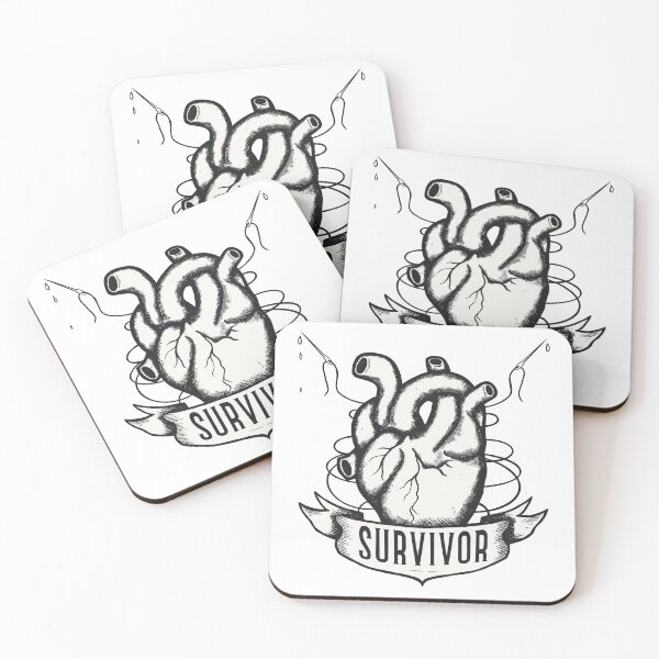 Item preview, Survivor – Repaired Human Heart Illustration designed and sold by Mad-bidouille.
