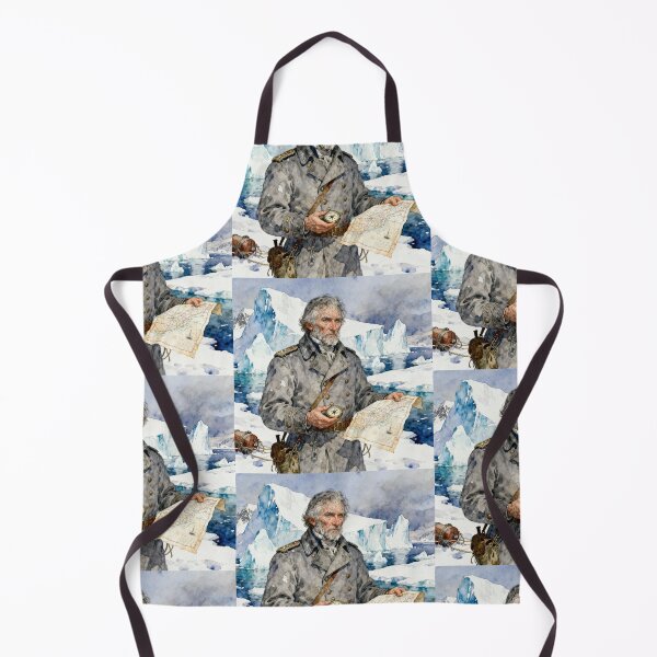 Item preview, Walton Arctic Captain Illustration from Mary Shelley's Frankenstein character portrait art designed and sold by Vintage Designs +.