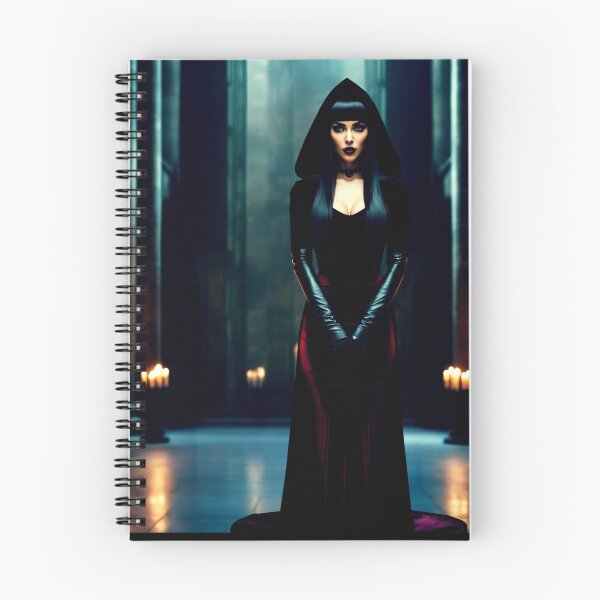 Item preview, dark witch in temple – gothic ritual art – mystical priestess designed and sold by Traumrausch.