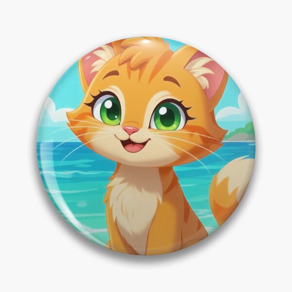 Item preview, Adorable Orange Cat At The Beach - Ginger Cat - Beach Cat designed and sold by Beachy.