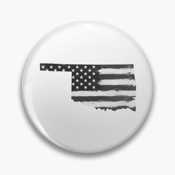 Item preview, Oklahoma State Stars & Stripes Silhouette – Black and White designed and sold by Paper Drip.