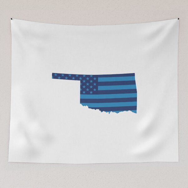 Item preview, Oklahoma USA Flag Silhouette – Stars and Stripes State Outline designed and sold by Paper Drip.