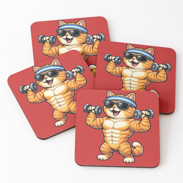Item preview, Gym Cat | Funny Muscular Cat Workout designed and sold by Shtex.