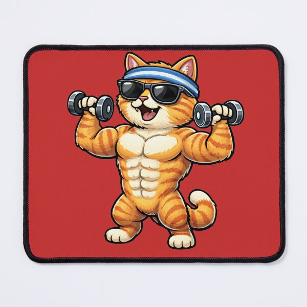 Item preview, Gym Cat | Funny Muscular Cat Workout designed and sold by Shtex.