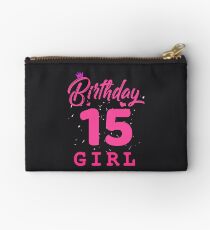 Pink Birthday Girl 15 Studio Pouch