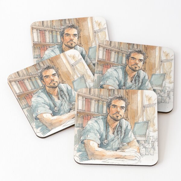Item preview, The Doctor's Study - Professional Medical Portrait designed and sold by Banal25.