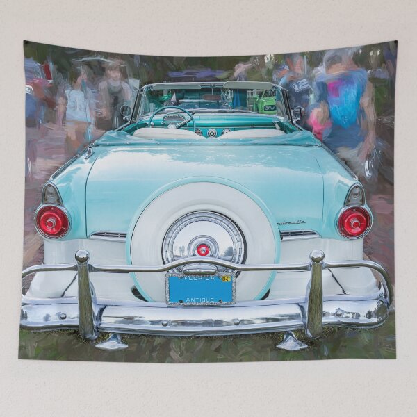 Item preview, 1955 White Blue Ford Fairlane Skyliner X103 designed and sold by RichFrancoCars.