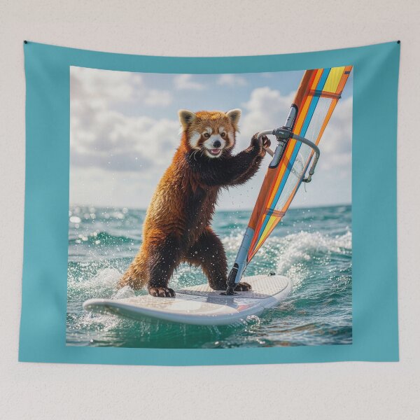 Item preview, Windsurfin' Red Panda designed and sold by Tridentulus.
