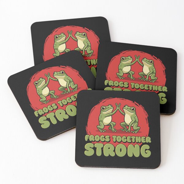 Item preview, Frogs Together Strong High Five Retro designed and sold by LinaValearte.