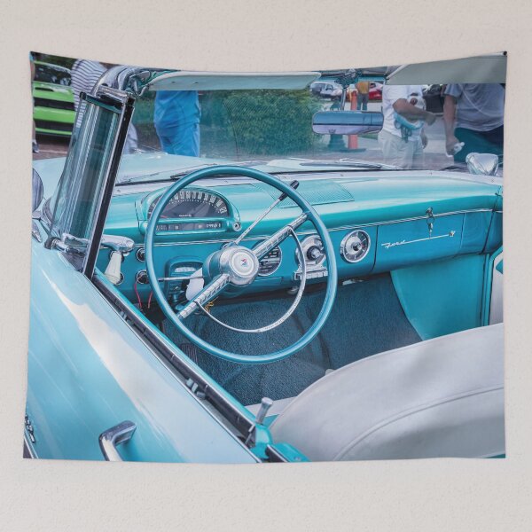 Item preview, 1955 White Blue Ford Fairlane Skyliner X104 designed and sold by RichFrancoCars.