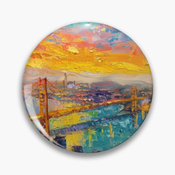 Item preview, San Francisco – Golden Gate Impressionist Sunset designed and sold by SkylineVistas Designs.