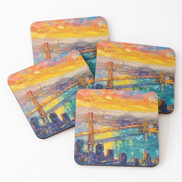 Item preview, San Francisco – Golden Gate Impressionist Sunset designed and sold by SkylineVistas Designs.
