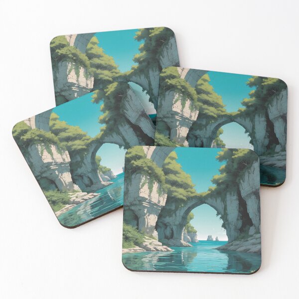 Item preview, Limestone Arches Over Turquoise Waters designed and sold by HorizonHues.